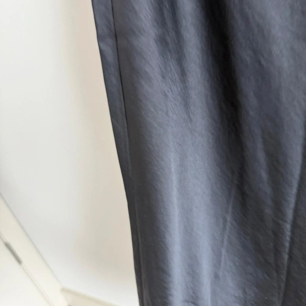 Abercrombie Black Satin Strapless Maxi Dress Women's Size‎ Large NWT
